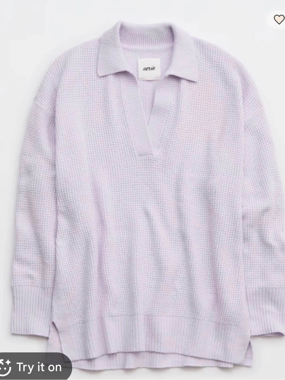 aerie Lavender V-Neck Sweater